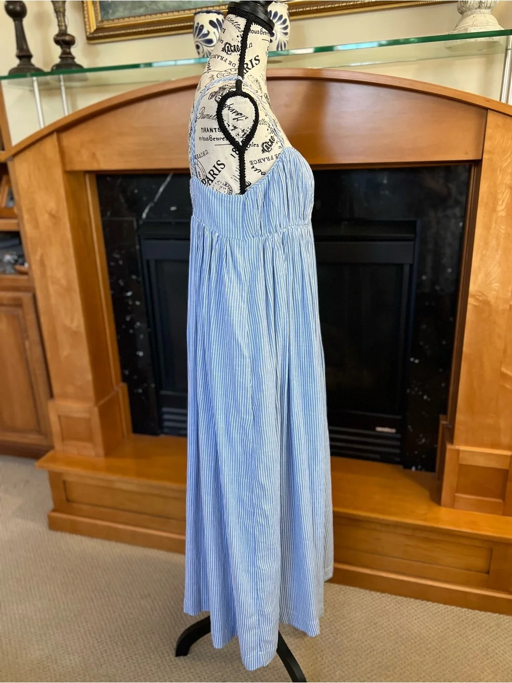 J. Crew Light Blue and White Striped Maxi Sundress - Picture 2 of 7